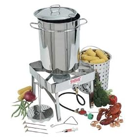 Bayou Classic 1195 Stainless-Steel 32-Quart Turkey-Fryer Kit with Stainless-Steel Burner