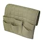 Kangaroom LIV01124OLKRSD Faux-Suede 4-Pocket Sofa Saddle, Olive
