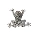 STERLING SILVER BROOCH 26X33mm - Marcasite