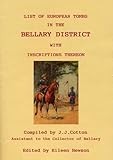 List of European tombs in the Bellary district with inscriptions thereon