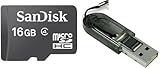 Sandisk 16GB 16G Micro SDHC Class 4 TF Memory Card with Micro SD Card Reade ....