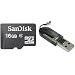 Sandisk 16GB 16G Micro SDHC Class 4 TF Memory Card with Micro SD Card Reader - Bulk Packed