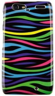 Hard Plastic Phone Protector Cover Case Rainbow Zebra Design For Motorola Droid RAZR MAXX