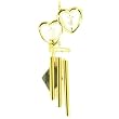 Joined Hearts Wind Chime Gold Plated Swarovski Crystals