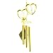 Joined Hearts Wind Chime Gold Plated Swarovski Crystals