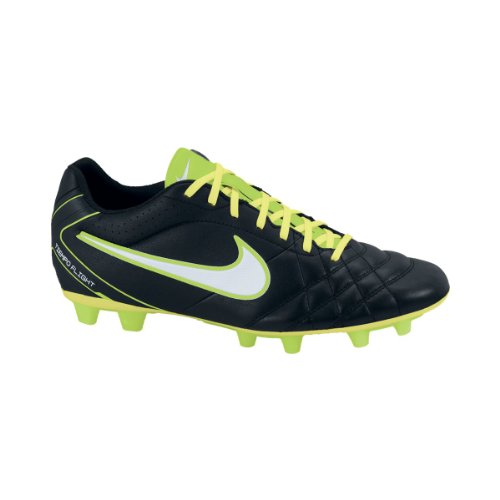 Chaussures de Foot Tiempo Flight FG Noir/Blanc/Vert Electrique - 8