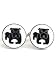 Paul Smith Men's Accessories Cuff Dog Doodle Bulldog Cufflinks