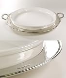 Convivio Round Serving Casserole Platter Wtih Handles By Match Pewter