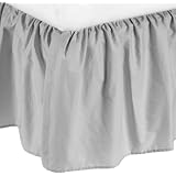 American Baby Company 100% Cotton Percale Portable Mini Crib Skirt, Gray