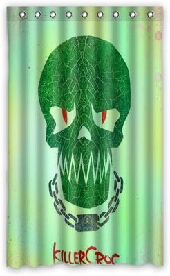 Daniellestore Killer Croc Suicide Squad Art Window Treatment Thermal Insulated Solid Grommet Blackout Curtains/Drapes for Bedroom (1 Panel,52x84 inches)
