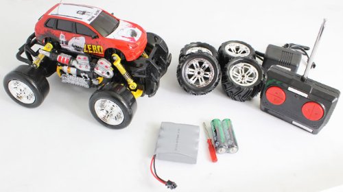 41X30f4jzaL Extreme Monster Drifting Truck 4x4 High Quality (Red) Porsche Cayenne 1:18 Electric RTR Rc Truck, Remote Control Monster Truck with Extra Grip Tires and Rechargeable Batteries