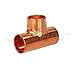 Everflow Supplies CCRT1517 Reducing Tee Fitting with Solder Cups for Cop, 1-1/2 X 1-1/2 X 3/4, Copper