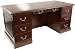 36'' x 72'' Traditional Wood Veneer Desk with Mahogany Finish [SL-CF1110-MAH-GG]