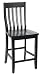 Kitchen & Housewares : Global Distinctions LP02386BLK 24 Inch School House Barstool, Black