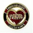 Cut Out Heart Card Guard - GOLD - Casino Supplies > Card Covers > Premium