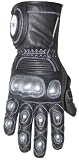 G78 BLACK BIKE LEATHER STEEL MOTORCYCLE RACE GLOVES