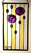 Charles Rennie Mackintosh Glasgow School of Art Mauve Design, Larger Stained Glass Panel