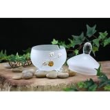 Art Decorative Amber and Sterling Silver Sugar Bowl by Crystal Dream