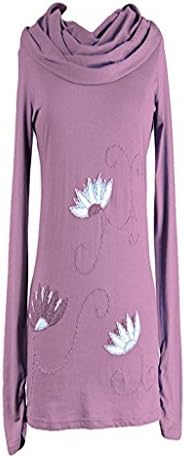 Lotus Cowl Neck Tunic - Size L-Rose-Large Misses 10-12