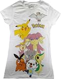 Pokemon Group Characters Juniors White T-shirt (L)