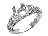 0.50 cts Round Diamonds Engagement Ring - Platinum, 14kt & 18kt White or Yellow Gold