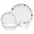 Corelle Livingware 16-Piece Dinnerware Set, Service for 4, Spring Blue