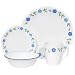 Corelle Livingware 16-Piece Dinnerware Set, Service for 4, Spring Blue