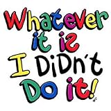 WHATEVER IT IS, I DIDN’T DO IT YOUTH T-SHIRT, FUNNY KIDS T-SHIRTS, MEDIUM , WHITE