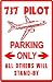 737 PILOT PARKING airline travel sport sign