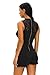 Roswear Women's Sleeveless Round Neck Back Zipper Lace Patchwork Romper