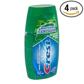 Crest Whitening Expressions Fluoride Anticavity Toothpaste, Extreme Herbal Mint, 4.6-Ounce Tubes (Pack of 4)