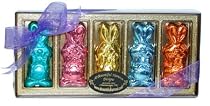 5pc Easter Bunny Chocolate Bars - White Chocolate