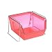 Set of 6 Poly Stacking Baskets - Translucent Pink (Small)