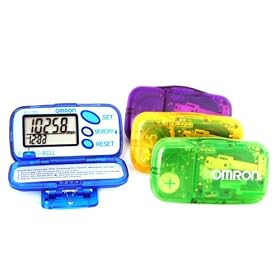Omron HJ-105 Translucent Digital Pedometer - Select From 4 Colors