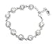 Bracelet - B118 - Round CZ Crystal Link ~ Clear