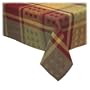 Mango 60-by-90-Inch Cotton Windowpane Tablecloth, Ruby