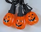 Orange Halloween Pumpkin LED Lights - Energy Saving 50 Light String