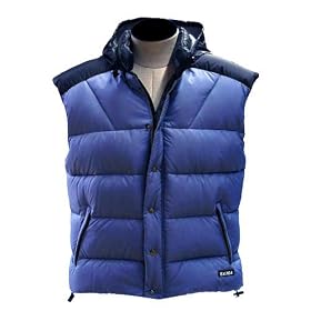 TAIGA Blackcomb 800 Deluxe - Mens Goose Down Vests with a Thin AquaNix Hide-Away Hood,...