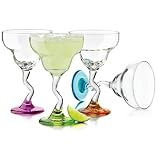Libbey Set Of 4 Margarita Colored Glasses
