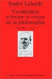 Vocabulaire technique et critique de la philosophie, coffret de 2 volumes