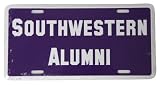 Southwestern Alumni Metal License Plate Purple