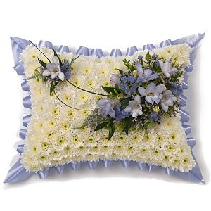 Funeral Flowers on Blue Cushion   Funeral Flowers  Amazon Co Uk  Garden   Outdoors