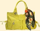 Gorgeous Italian Designer Handbag - Alligator (Black or Beige), Crocodile (Black), Snake (Brown) or Ostrich (Black or Beige), with Designer Scarf (scarf colors black, gold, red and white) 19