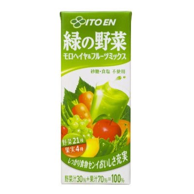 伊藤園 緑の野菜 モロヘイヤ＆フルーツミックス 200ml紙パック24本