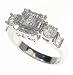 Jewelry : SilverBin Sterling Silver Engagement Style Side Stone Set CZ Ring with Baguette CZ Accents