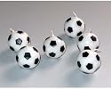 Kerzen 6er-Set im Fu&szlig;ball-Design 3 cm