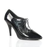4 Inch Sexy High Heel Black Shoe Single Sole Shoe Open Front Oxford Style Lace-Up Pump... by var goTwisterProductImageStrings = new Object();goTwisterProductImageStrings['prodImageNotAvailTextNoColor'] = 