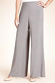 Flat Front Geometric Print Palazzo Trousers