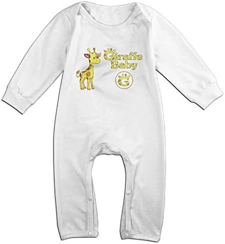 Posit Baby's Giraffe Boys Girls Kids Creeper Romper Bodysuits Jumpsuits Size 24 Months US White