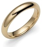 18k Yellow Gold 4mm Comfort Fit Plain Band